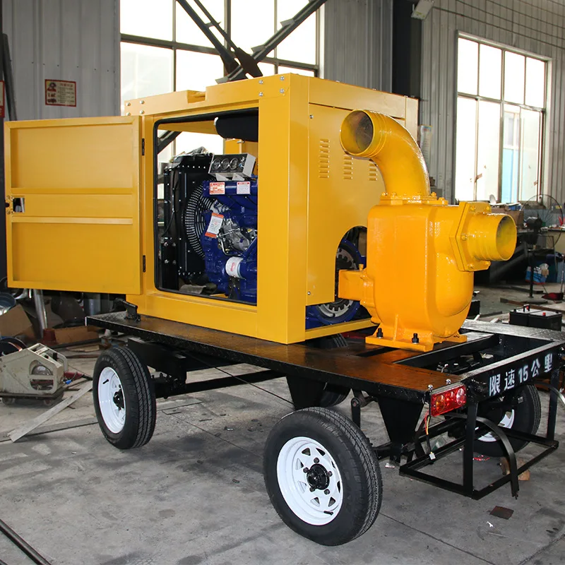 Large flow diesel pump, agricultural irrigation diesel engine pump, suitable for flood fighting and emergency rescue
