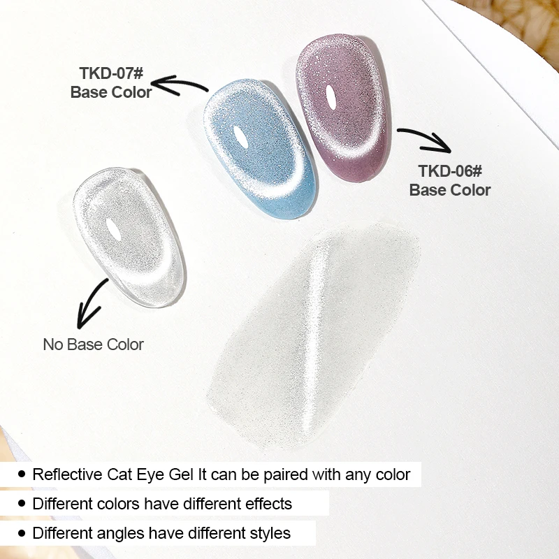 AS Newest Silver Crystal Cat Eye Gel Nail Polish Wholesale Nail Supplies Gel Polish Glitter Colors