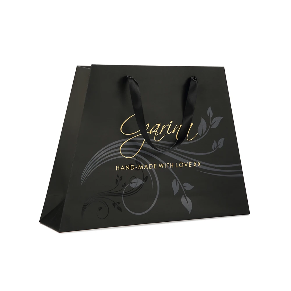 Printing Branded Products Boutique Carrier Bags Bolsas Packaging Paper Bag Custom Foldable Paper Shopping Bag With Logo