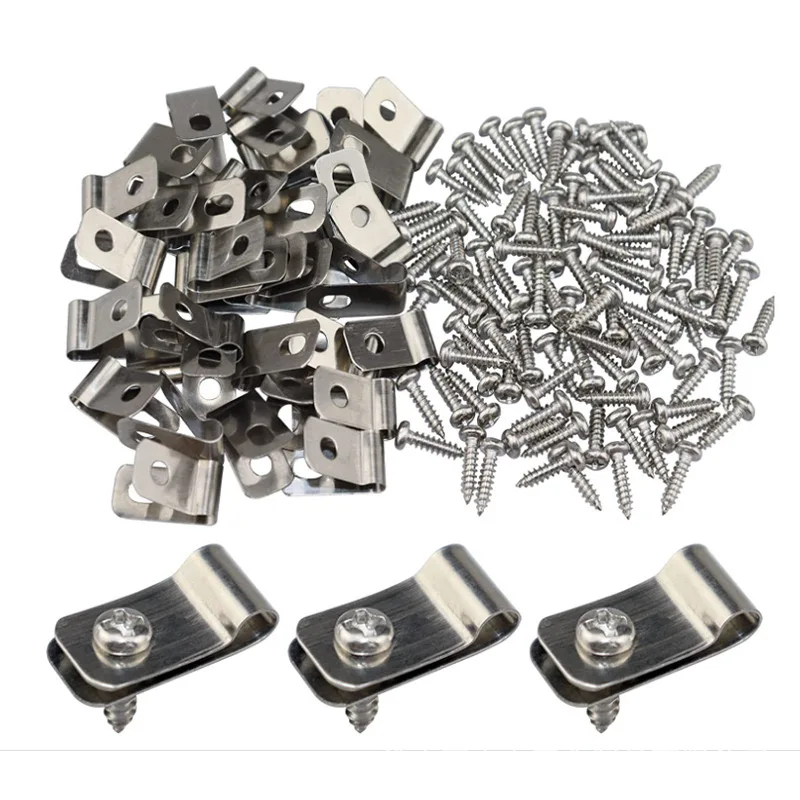Factory Custom Made Sheet Metal Stamping Fence Wire Clamps Stainless Steel Agricultural Fencing Mounting Clips