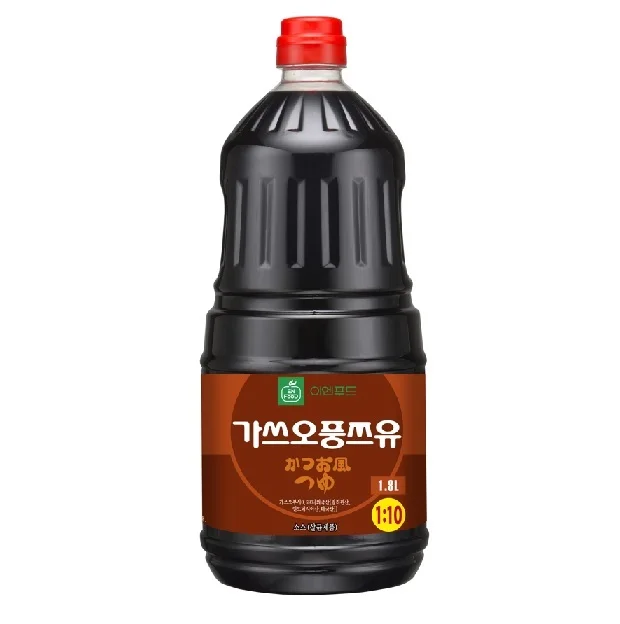 Good Quality Wholesale Factory Bulk natural fermented Large Package Light Soy Sauce EN food Katsuo tsuyu sauce