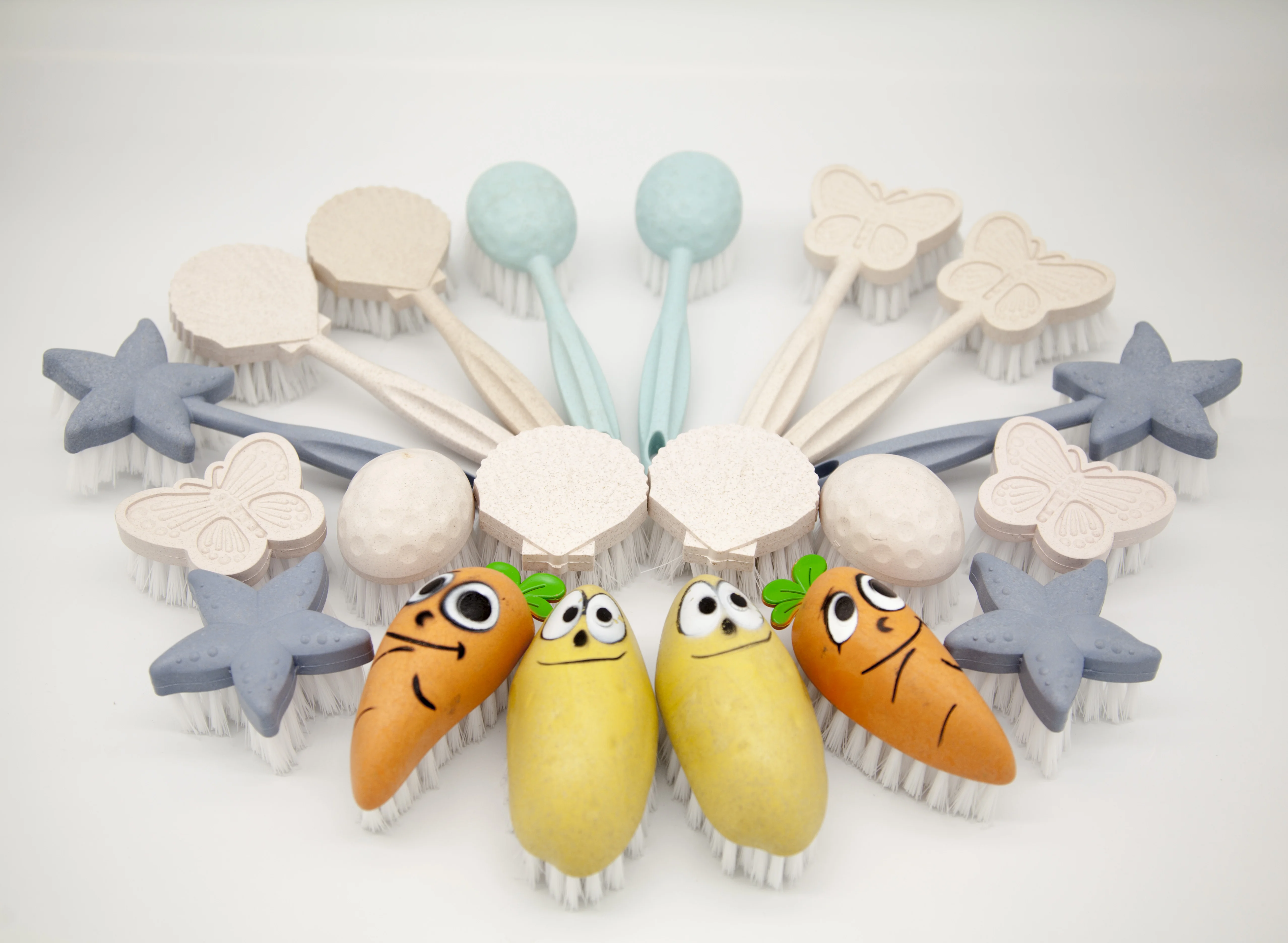 Plastic Cleaning Brush & Nail Polish Brush