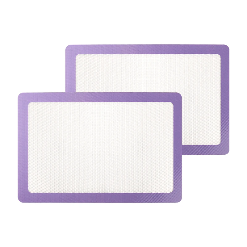 Reusable multiple uses baking tool kneading dough mat rectangle 16.5 inch silicone fiberglass oven baking mat