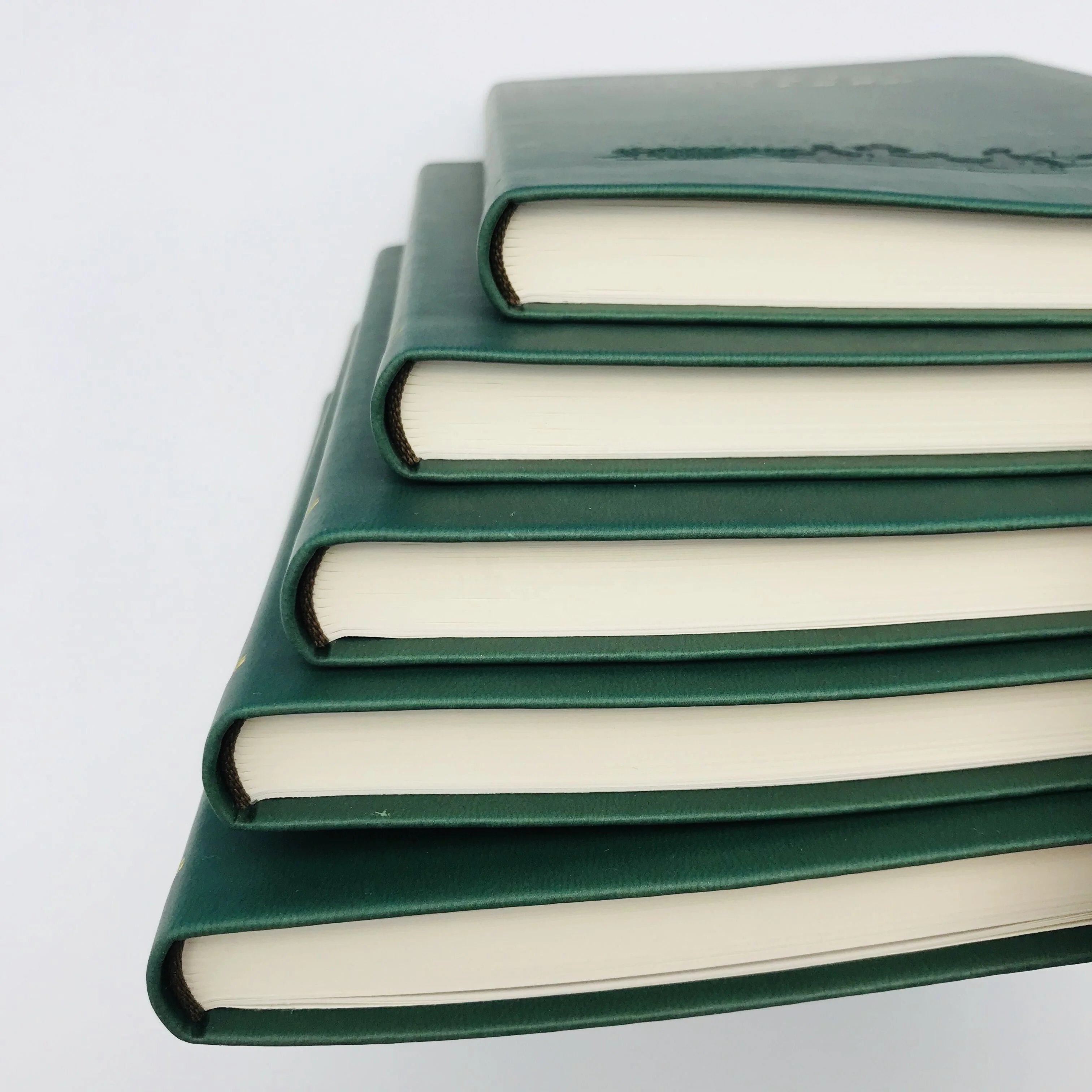 custom  A4 A5 size hardcover pu leather notebook printing journal book printing