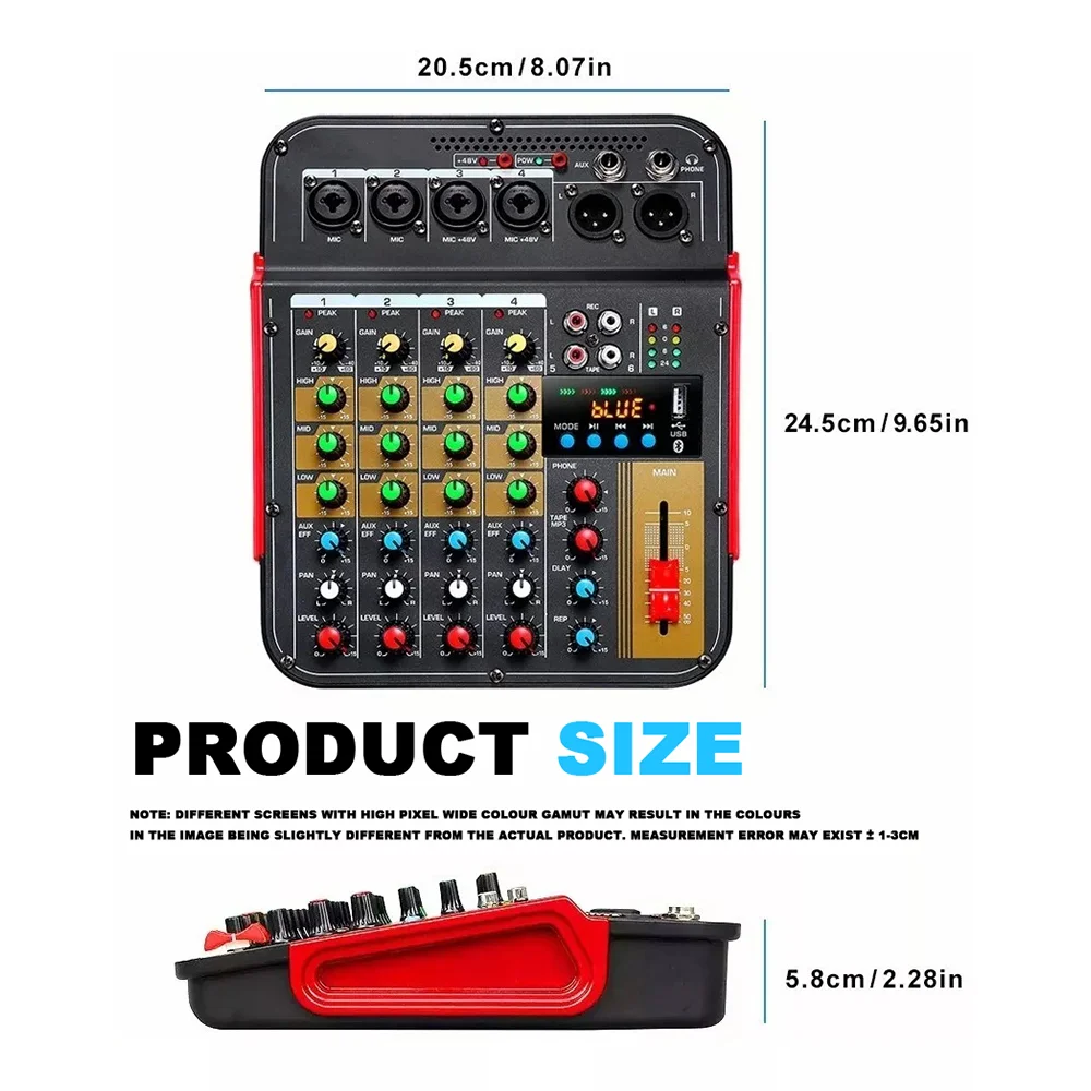 MG-06CX Dual Channel 48V Music Professional Recording Mixer Console Audio Suitable for Concerts etc