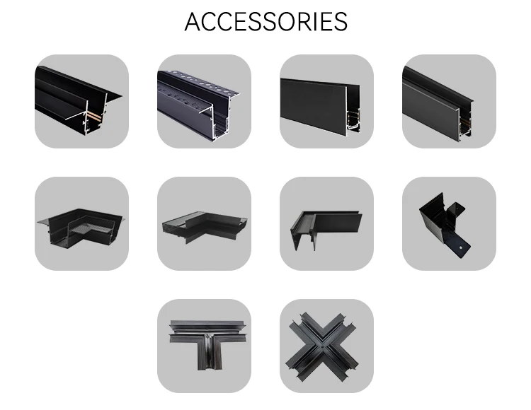 LED magnetic track light adjustable moving head spot LED track light