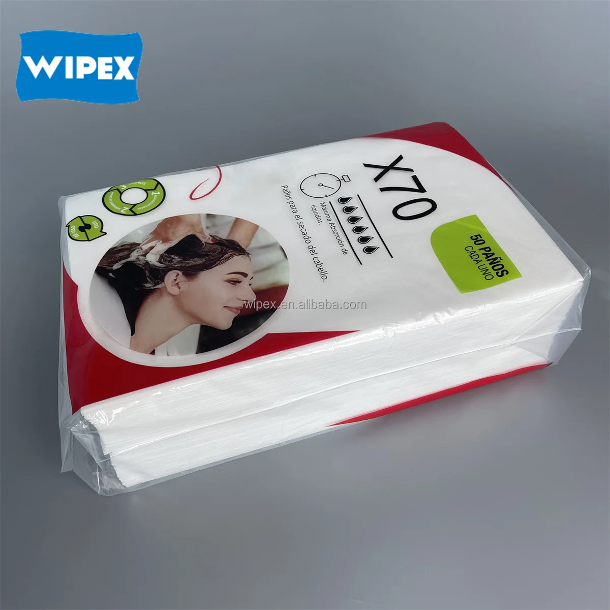 Wipex One Time Use Face Disposable Hair Towel Hotel Beauty Salon Traveling Portable Natural Plant Cellulose Fiber Tissue Towel