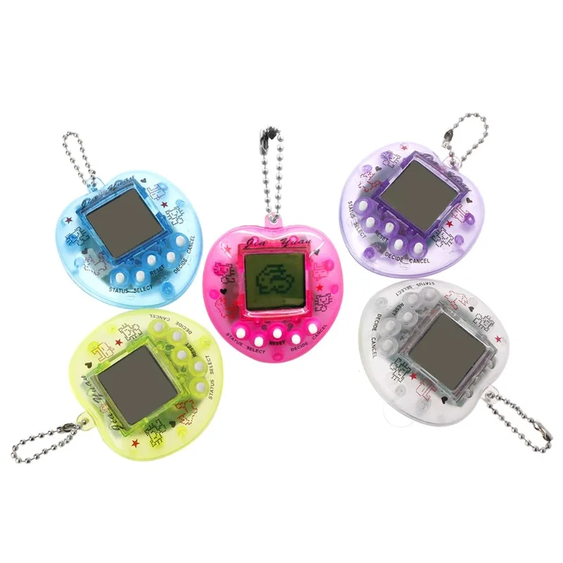 1PCS Transparent Electronic Pets 90S Nostalgic 168 In One Virtual Cyber Digital Pet Toys Pixel Funny