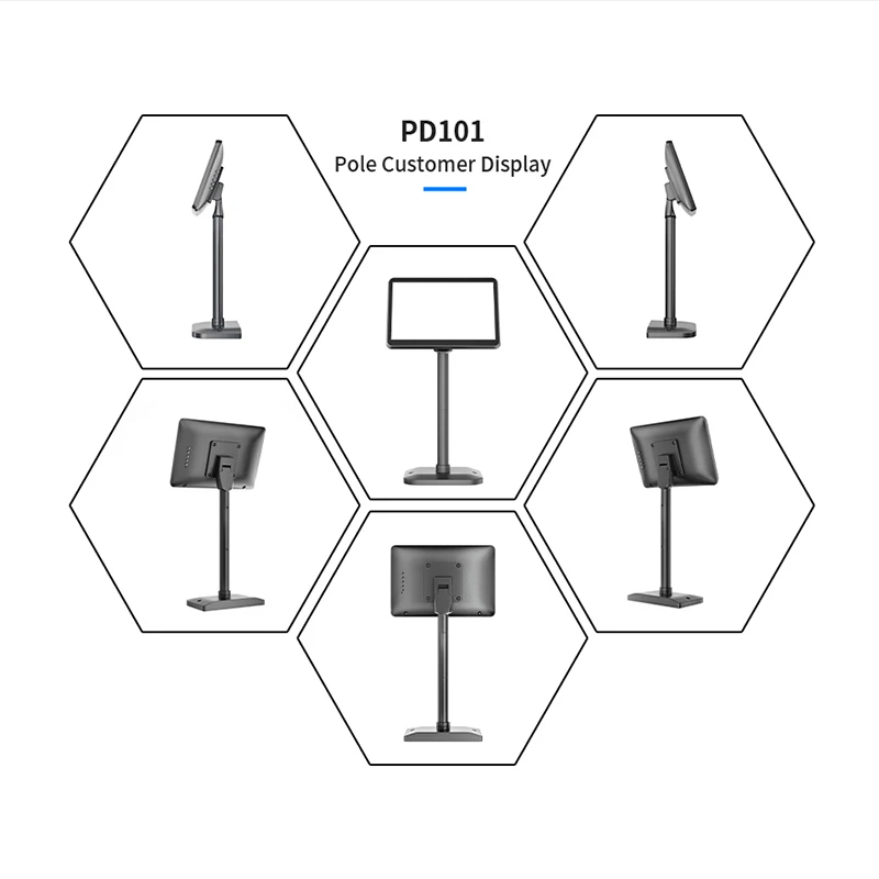 PD101 Pole Customer Display 10.1-inch high brightness IPS LCD, 1280*800