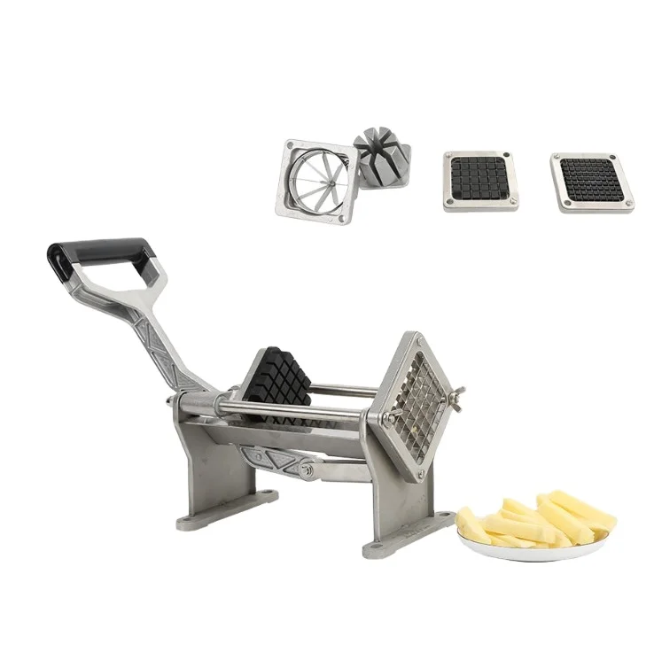 kitchen accessories manual vegetable tools potato chips cube slicer stainless steel Potato french fry cutters with suction pad