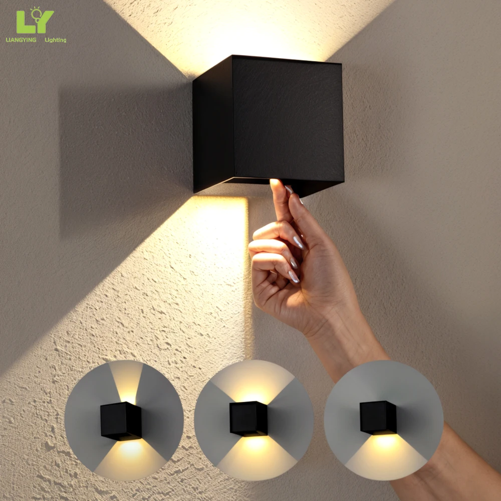 Column Ac-110-240V Vintage Garden Wall Light Lamp Outdoor Gate Wall Lamp Aluminum