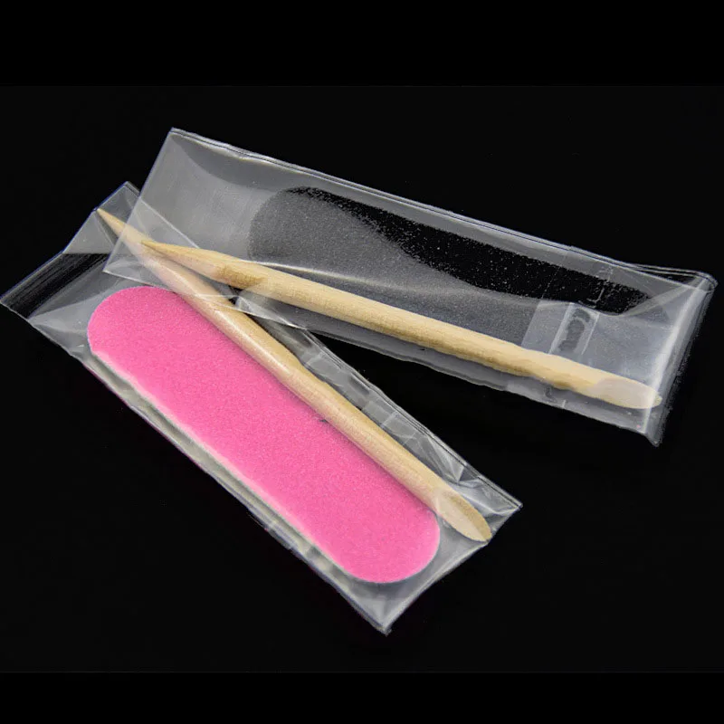 Profession Wholesale High Quality Lower Price Manicure Set Colorful Mini Nail File And Orange Wood Stick Nail Set