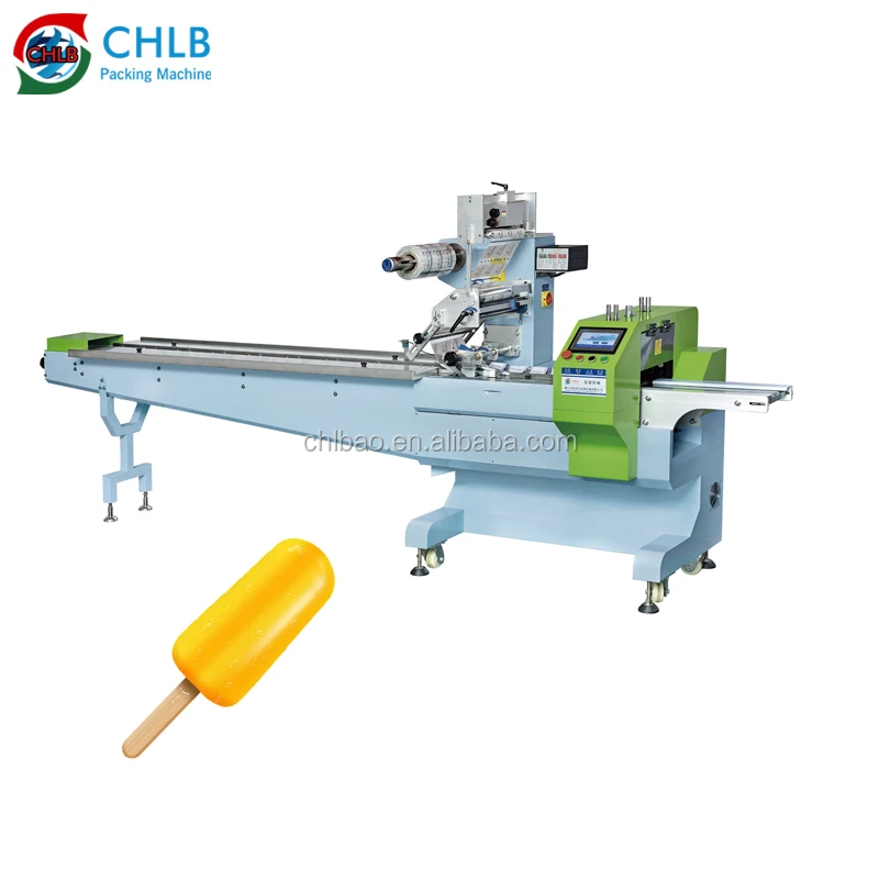 Full Servo Automatic Ice Cube Packaging Machine Chlb China Popsicle Stick Wrapping Machine Plastic Packaging No Product No Pouch