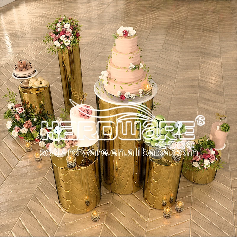 Party Flower Stands Wedding Decoration Cylinder Pillar White Pillar Design