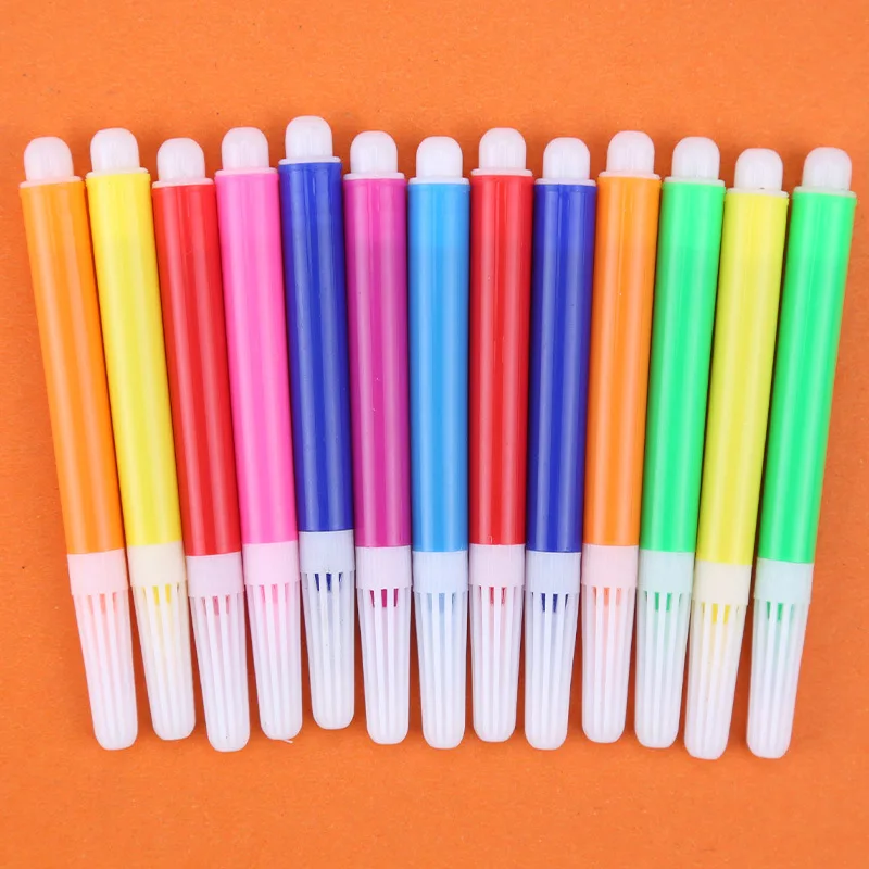 Wholesale Manufacturer Children Washable Mini Bulk Test Pen 12 Color Small Watercolor Pen