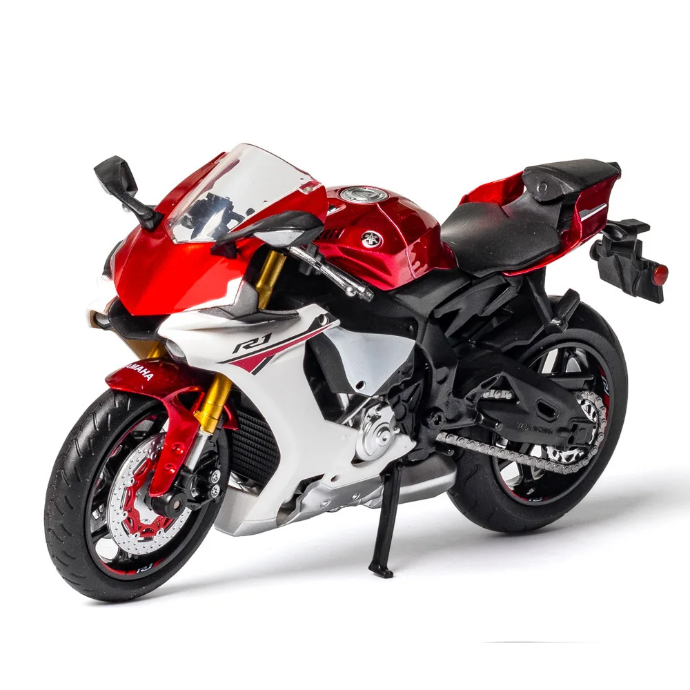 Simulation die casting 1/12 Yamaha R1 alloy motorcycle model Alloy car mold Collection decoration toys
