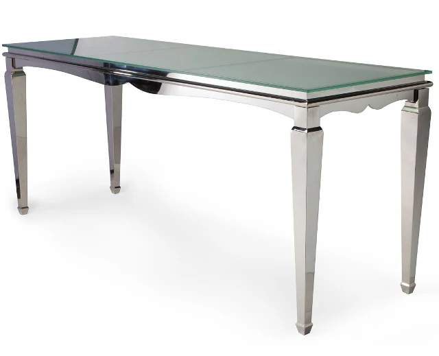 Hot sales stainless steel tempered glass top high bar table party event and rental