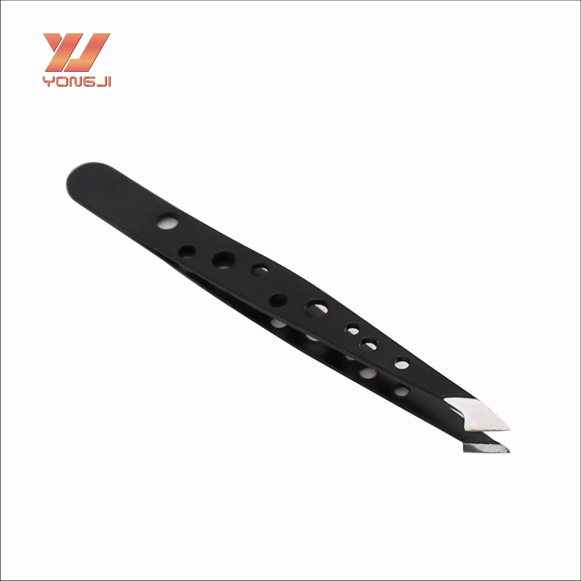 Factory hot sale beauty tool black tweezers stainless steel eyebrow tweezers