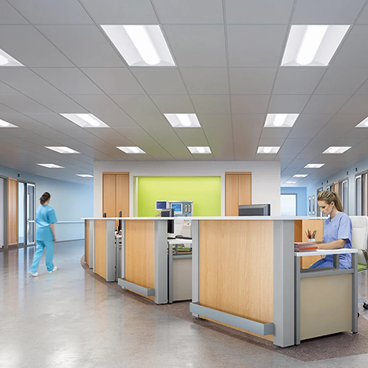 High Lumen School Hospital 2x2 2x4 24w 36w 42w 50w Led Recessed Panel Light Commercial Led Troffer