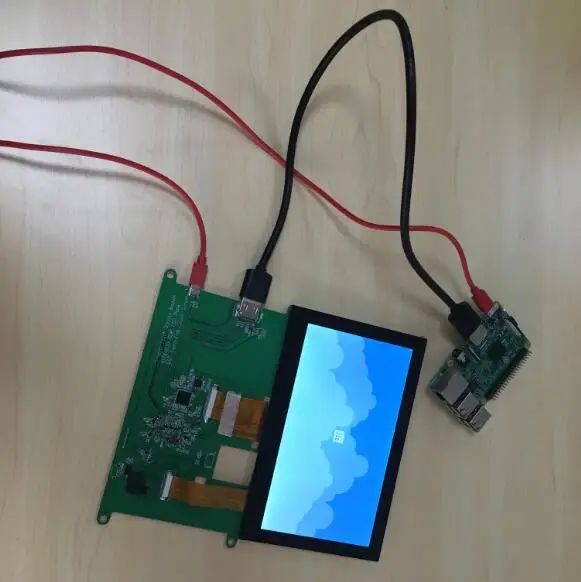7inch Raspberry PI LCD Display with USB touch panel and control board support custom design