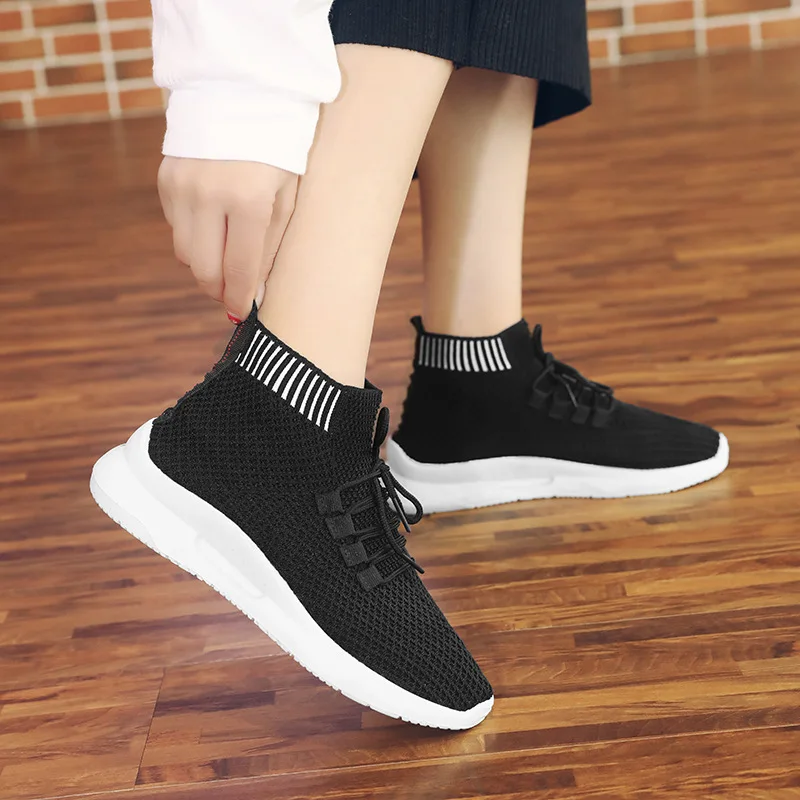 Лидер продаж, модная летняя вязаная обувь, плоские носки, обувь для женщин