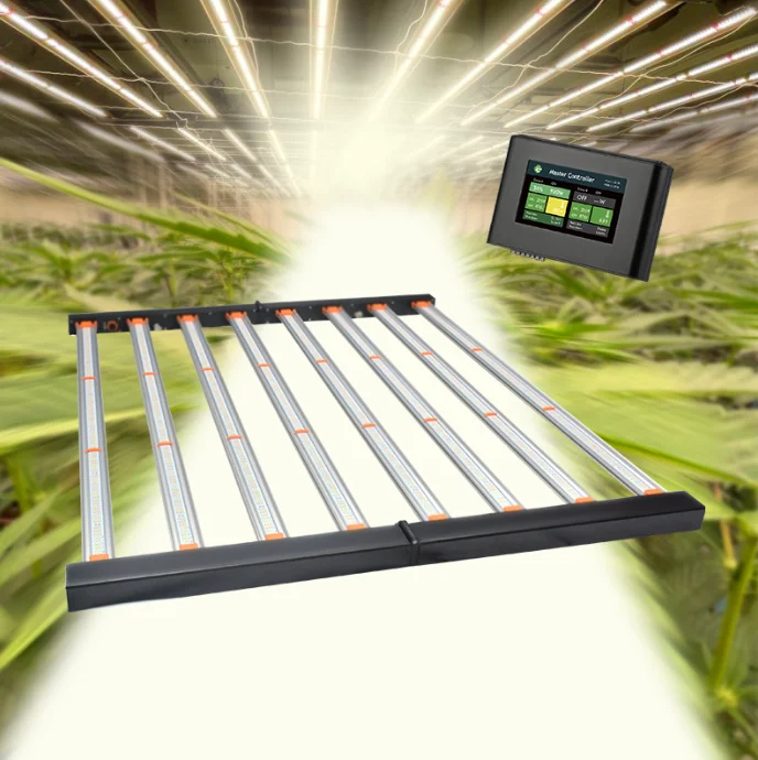 High PPFD Full Spectrum 800W Foldable LED Grow Light Bar for Indoor Plant Full Cycle Vertical Farming grow