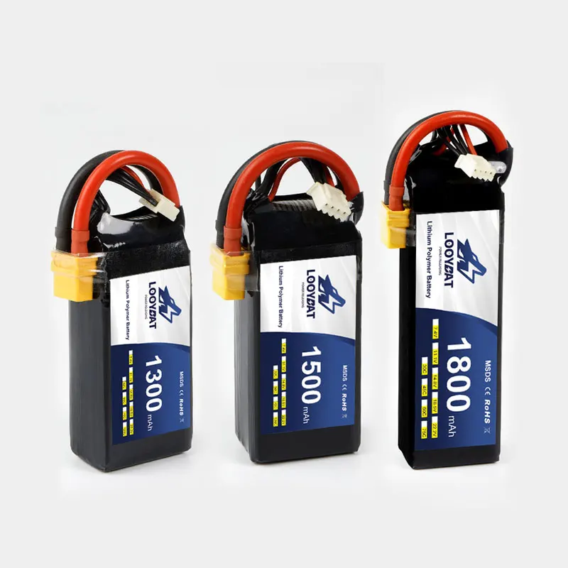 Free Sample 1300mAh/1500mAh/1800mAh 4S 14.8V 6S 22.2V RC Lipo Battery 25C 50C For FPV Racing Drone With XT60 Connector