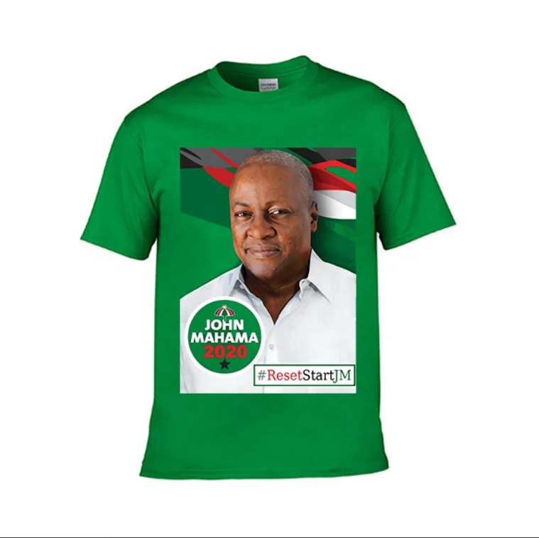 Wholesale Price 120 Gsm Factory Direct Plain Ghana President T-Shirts Elections Campaign Promotional T Shirt