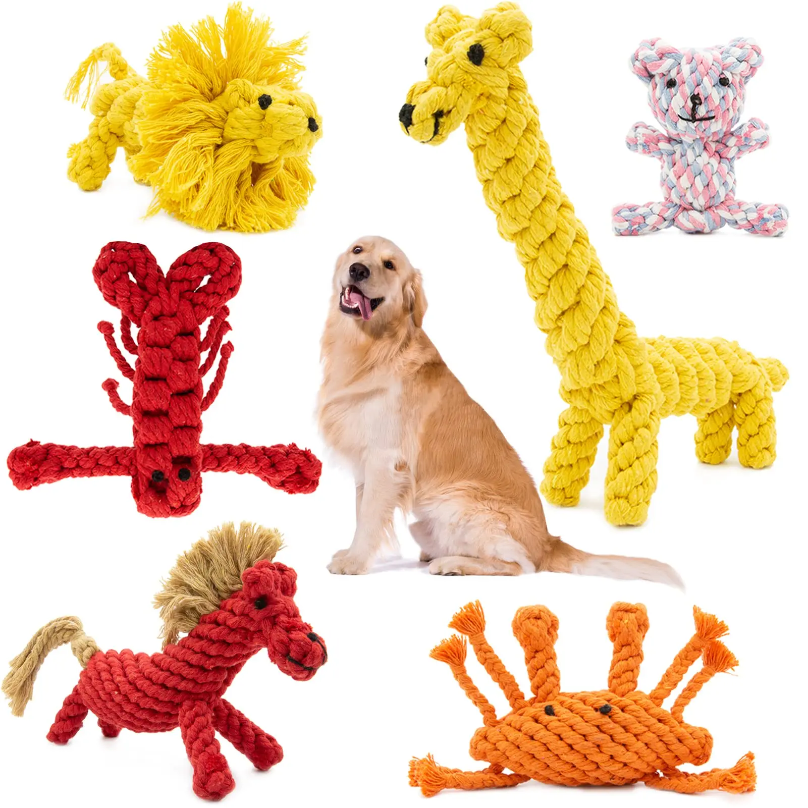 Hot Sales different designs cotton rope dog toys pet pet chew toys pet toys mascotasPopular