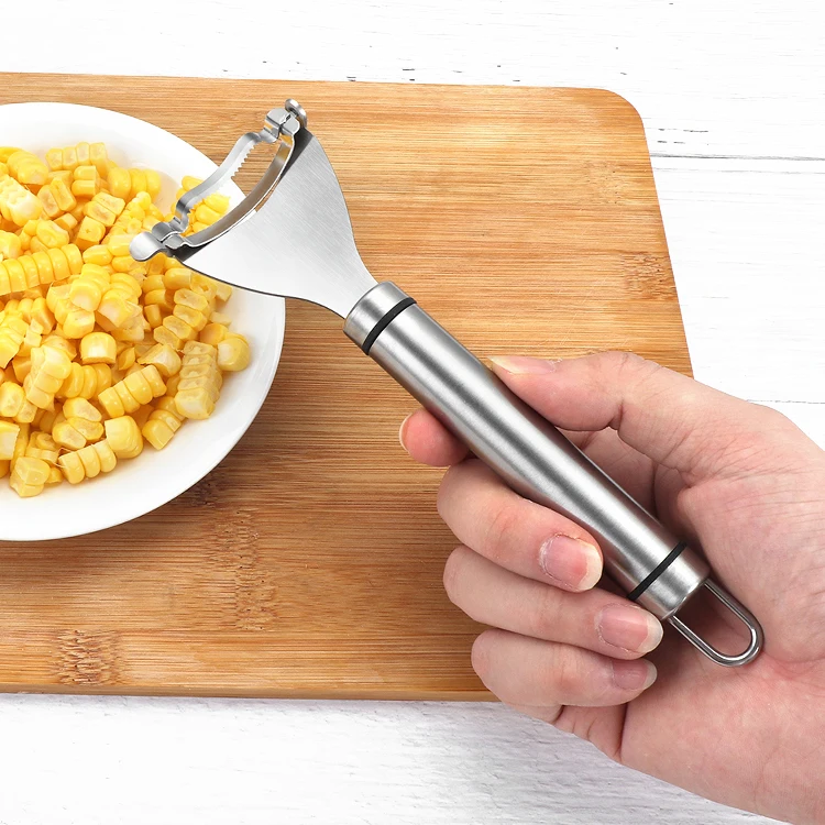 Stainless Steel Peeler Kitchen Accessories Stainless Steel Corn Shaver Melon Plane Peeler for Household Fruit Vegetable Tools