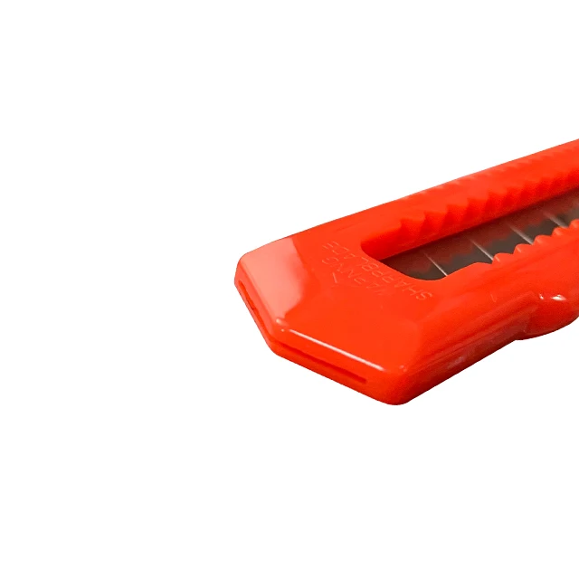 Industrial manual lock retractable snap off knife with plastic handle