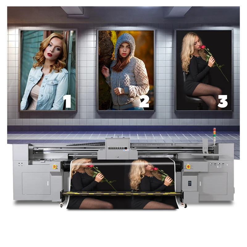 2.2m UV Hybrid printer with Ricoh GEN5 print head, large format UV Hybrid printer