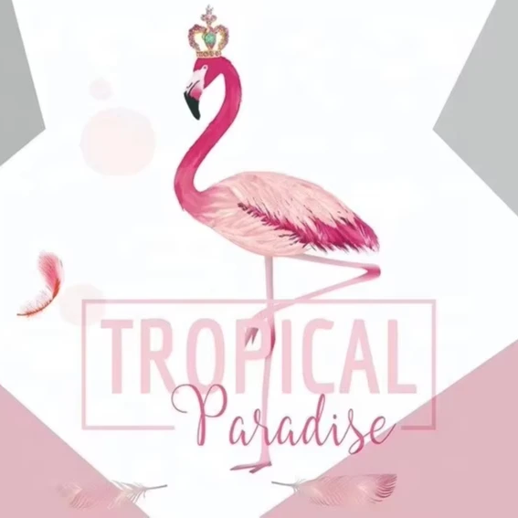 hotel restaurant home kids room background new pink flamingo peacock feather design custom fabric high-end wall mural