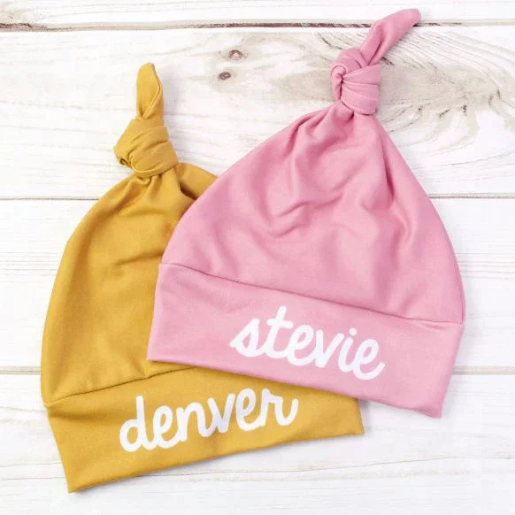 Personalized Knotted Hat Baby Hat with Name