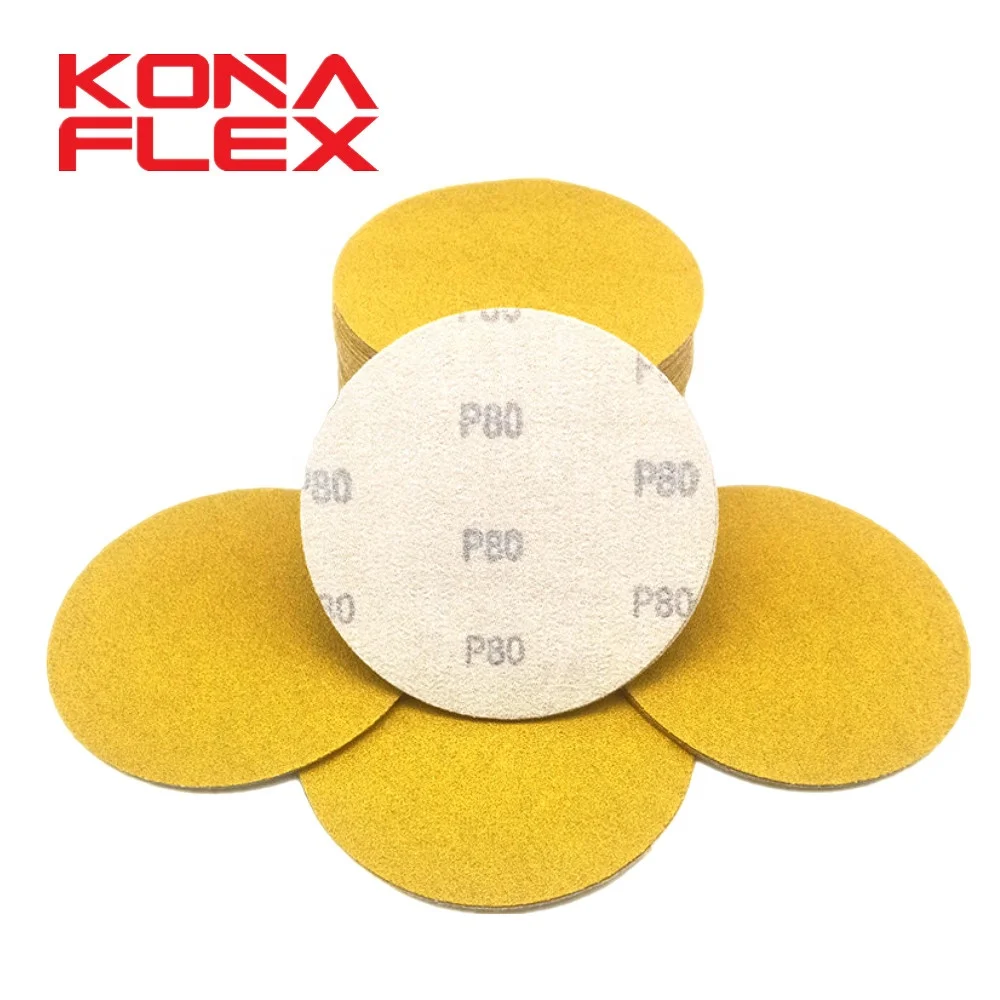 Konaflex-Golden   7inch(180mm) Hook&Loop Sanding Disc