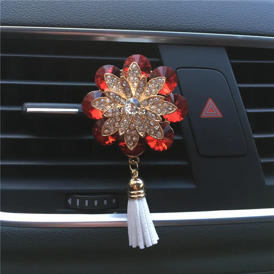 Wholesale Vent Funny Refresh Eco Friendly Simple Hanging Bling Rhinestone Car Air Freshener Clip Empty