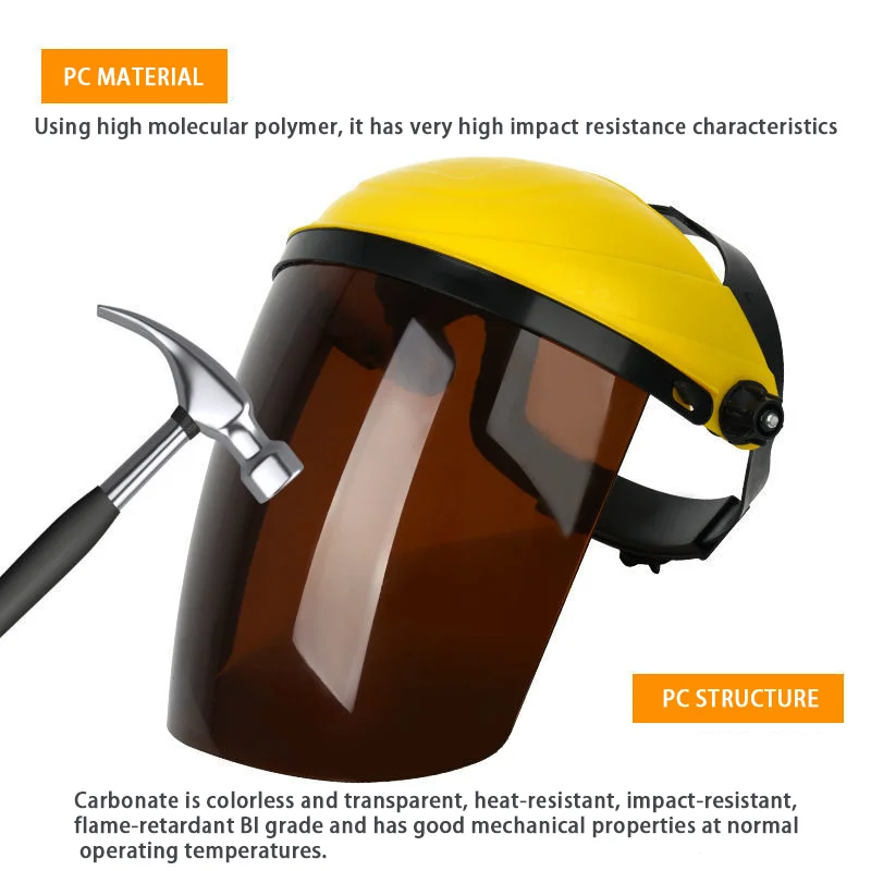 Factory Price Custom Portable Head Mounted PC Mask Custom Industrial Face Shields Wholesale Custom Portable Head Face Shields