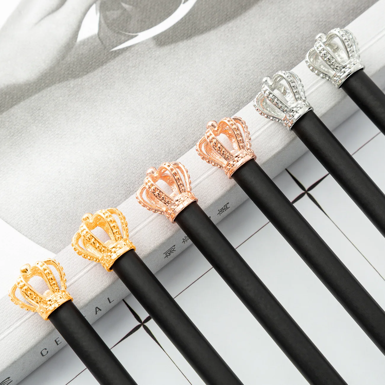 Office & School Pencil Loose Packaging personalized black pencils gift Crown pencil