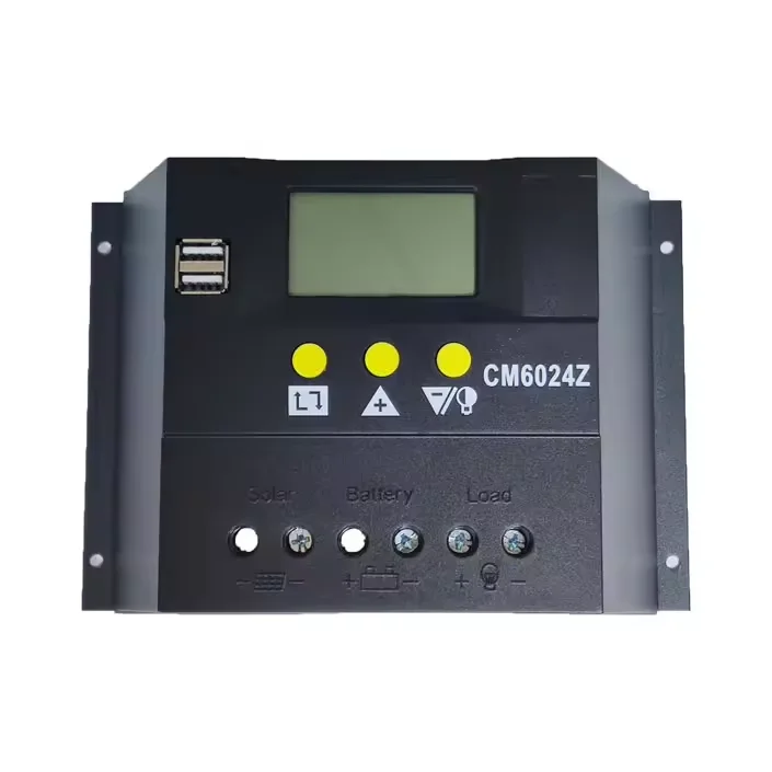 50A 60A Auto Solar Charge Controller 12V 24V 48V Solar Panel Controller Intelligent Regulator with Dual USB Port