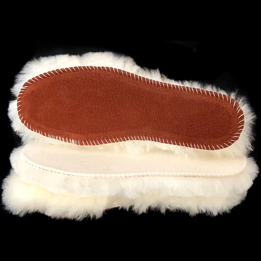 Shearling Snow Boots Shoe Insole Natural Sheepskin Insoles 100% Thermal Real Fur Wool Adult Children Winter Warm Insoes HA00304a