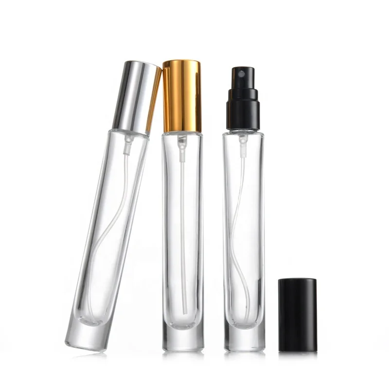 Thick Bottom Vintage 10ml Mini Round Square Clear Refillable Perfume Glass Bottle Skincare Packaging Bottles