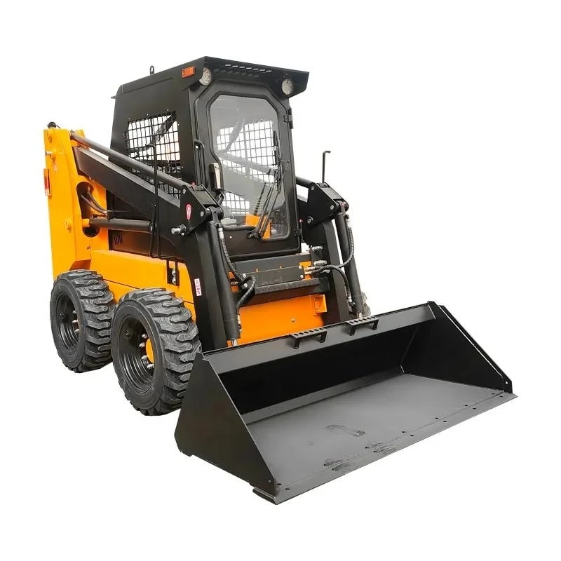 Hot Sale Ce Certificated Fully Hydraulic Skid Steer Loader Mini Loader Skid Steer price With Attachments