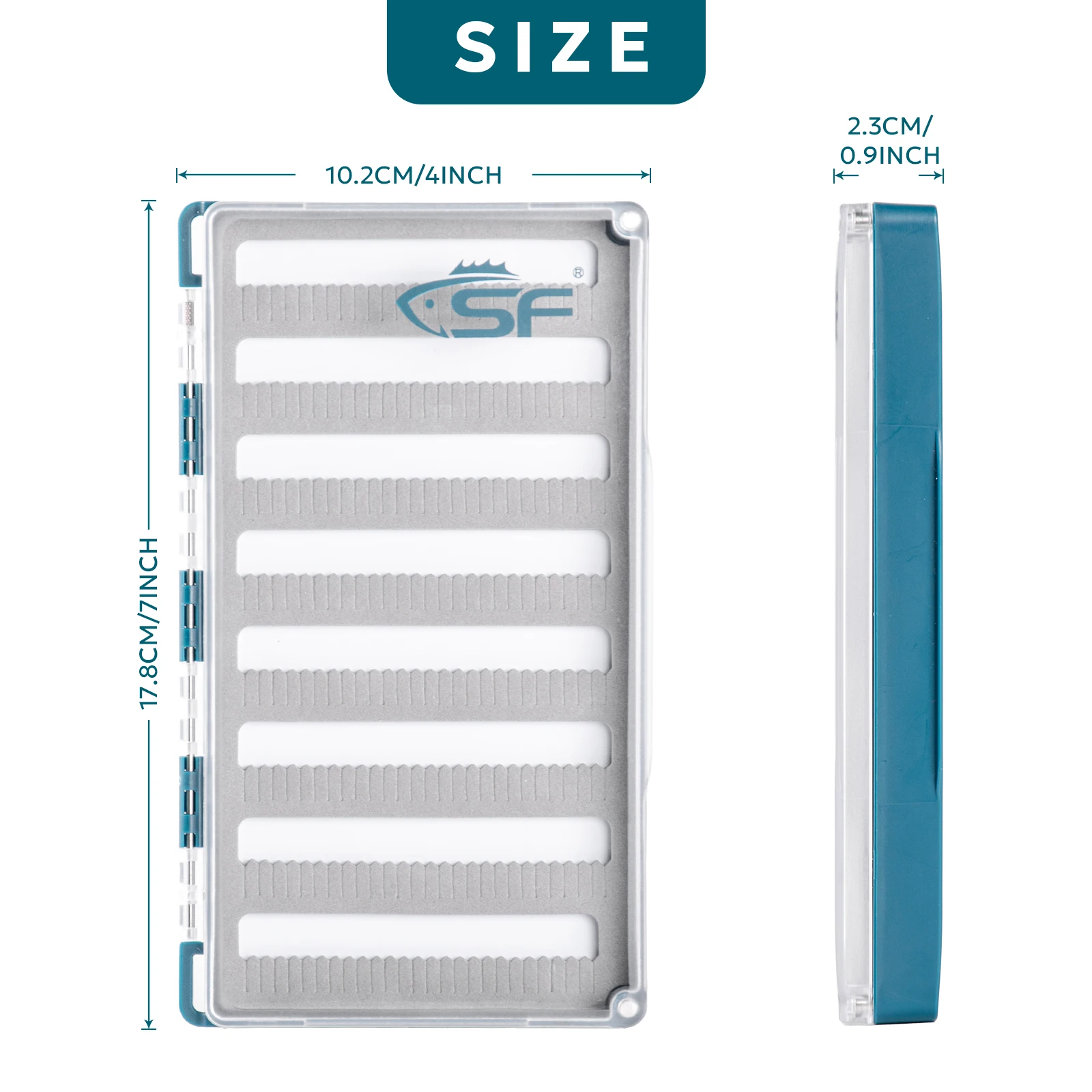 Large Capacity Magnetic Fly Box Slit/Easy Grip/Ripple/Streamer/Sure-Lock Ridge Foam Lure Box for Fly Fishing with custom service