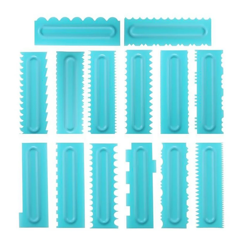 Cake Cream scraper comb Plastic scraper fondant cake pattern modeling tool
