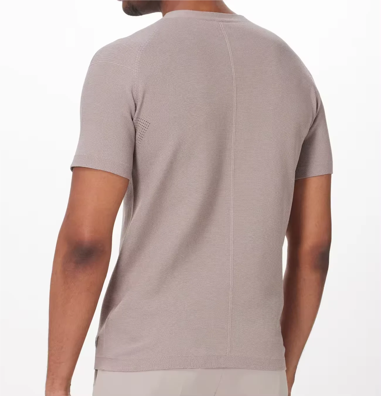Ventilated Underarms Crew neck Slim Fit Heavyweight Knitted T-shirt Streetwear Mans Unique T Shirt High Quality