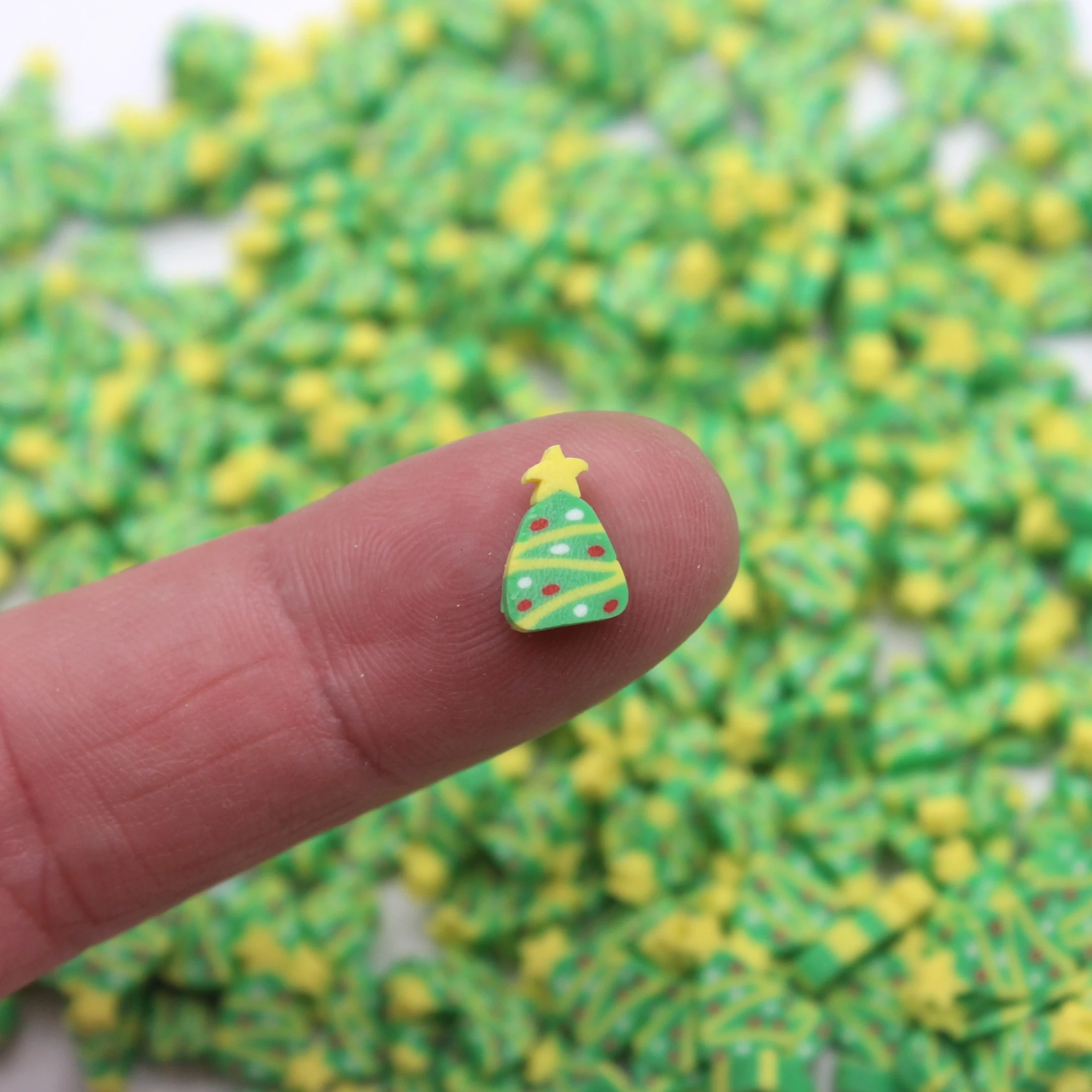 1KG/Bag Slime Accessories Clay Slices Christmas Themed Trees Crutch with Beads Mixture Sprinkles for DIY Crafts