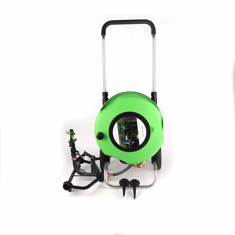 IRRIGLAD Second Generation 20m Freestanding Portable Adjustable Garden Hose Reel Cart