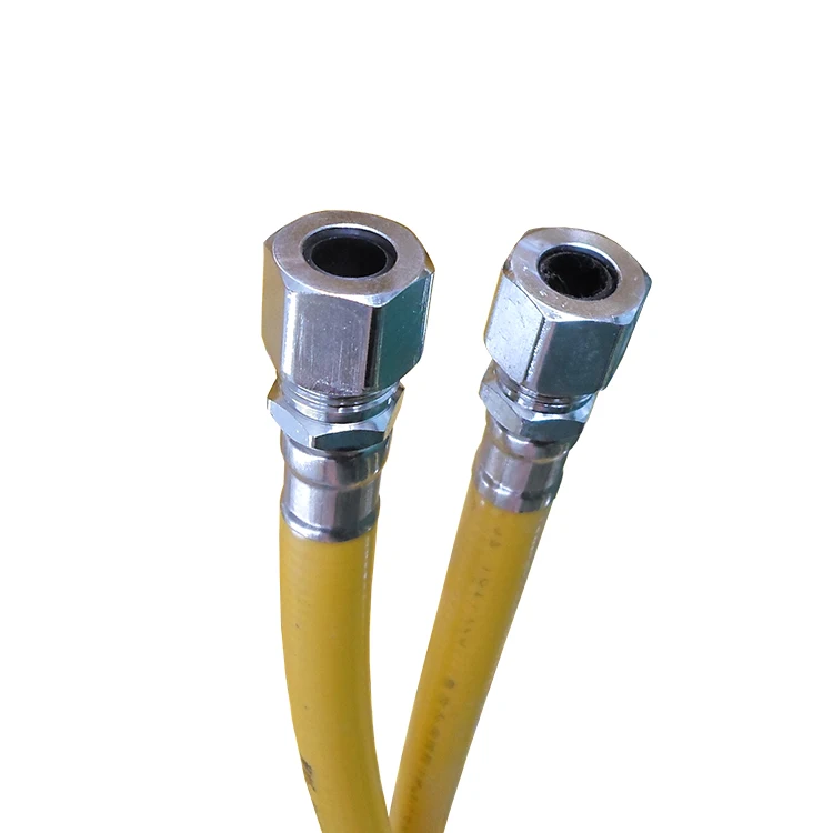 Stainless steel natural gas hose Yellow flexible gas pipe