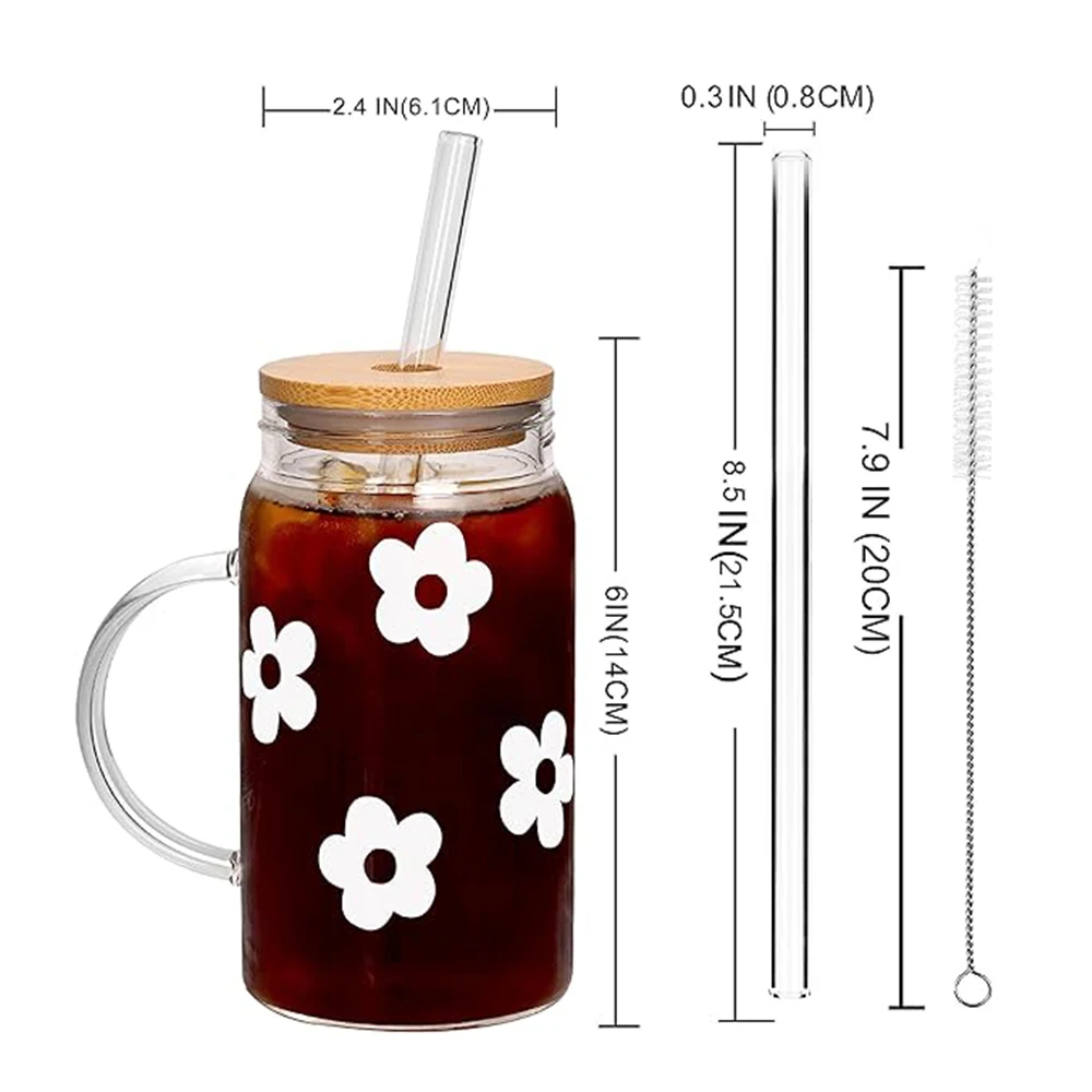 Custom Christmas 16 oz Glass Mason Jars with Lid and Straw Soda Can Shaped Glass for Holiday