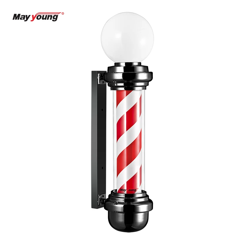 M338 Best seller factory price hair salon sign led rotating barber pole barber light